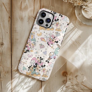 Disney Mickey & Friends Park Phone Case, Kawaii Castle iPhone Samsung Google Pixel Cover, Cute Disney Character Gift for Fans