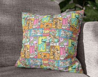 Funda de almohada Killim de Toy Story, decoración de Disney para el hogar, sofá, decoración de guardería, funda de almohada decorativa, almohada Woody y Buzz