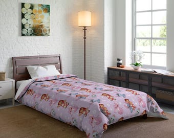 Edredón infantil de Disney Stitch, ropa de cama de Disney, dormitorio infantil, decoración del hogar de Disney, guardería, ropa de cama acogedora para niñas, manta gruesa de Lilo