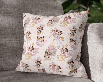 Mickey Kilim Pillow Cover, Minnie Mouse Nursery Decor, Kids Bedroom Decorations, Disney Home Decor, Decorative Disney Couch Throw Pillow