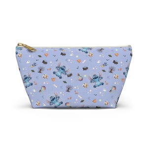 Stitch Halloween Makeup Bag, Cute Spooky Travel Pouch, Fall Cosmetic Organizer, Stitch Spiderweb Theme Park Inspired Gift image 7