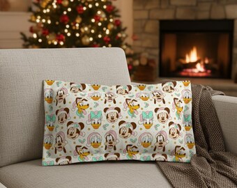 Mickey Microfiber Pillow Sham for Kids, Toddler Bedding, Disney Kids Room Decor, Gift for Children, Girl Boy Minnie Fun Sleepover Accessory
