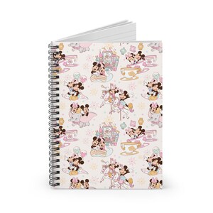 Mickey Mouse Spiral Notebook, Disney Minnie Patterned School Journal, Kawaii Cartoon Diary, Ruled Line Stationery, Gift for Girls and Women