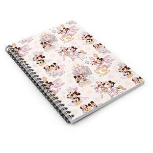 Mickey Mouse Spiral Notebook, Disney Minnie Patterned School Journal, Kawaii Cartoon Diary, Ruled Line Stationery, Gift for Girls and Women