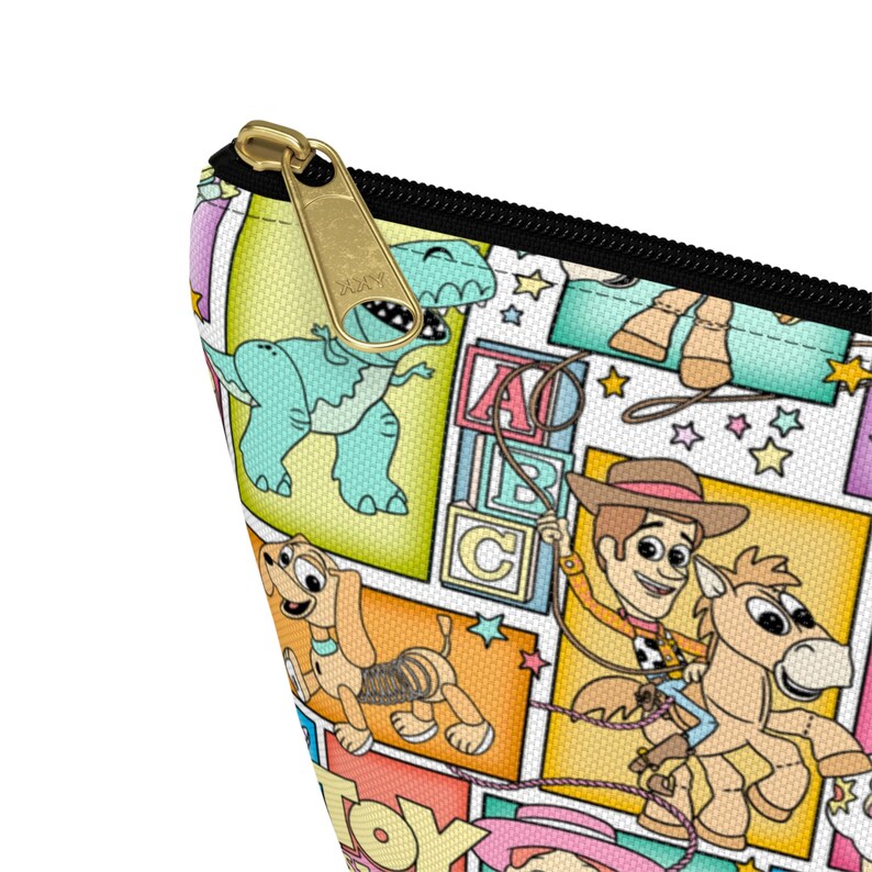 Toy Story Makeup Bag, Kids Pencil Pouch, Pixar Travel Cosmetic Case, Disney World Organizer, Woody Buzz Lightyear Gift Idea Stocking Stuffer image 2