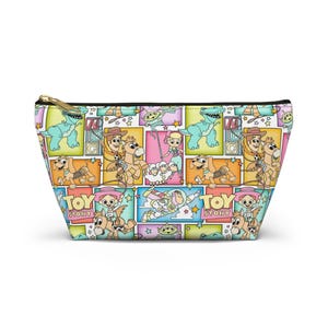 Toy Story Makeup Bag, Kids Pencil Pouch, Pixar Travel Cosmetic Case, Disney World Organizer, Woody Buzz Lightyear Gift Idea Stocking Stuffer image 1