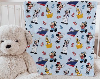 Disney Cruise babydeken, kraamcadeau, aanpasbare deken, Disney deken, Disney Home decor, Disney Mickey & Minnie sherpadeken