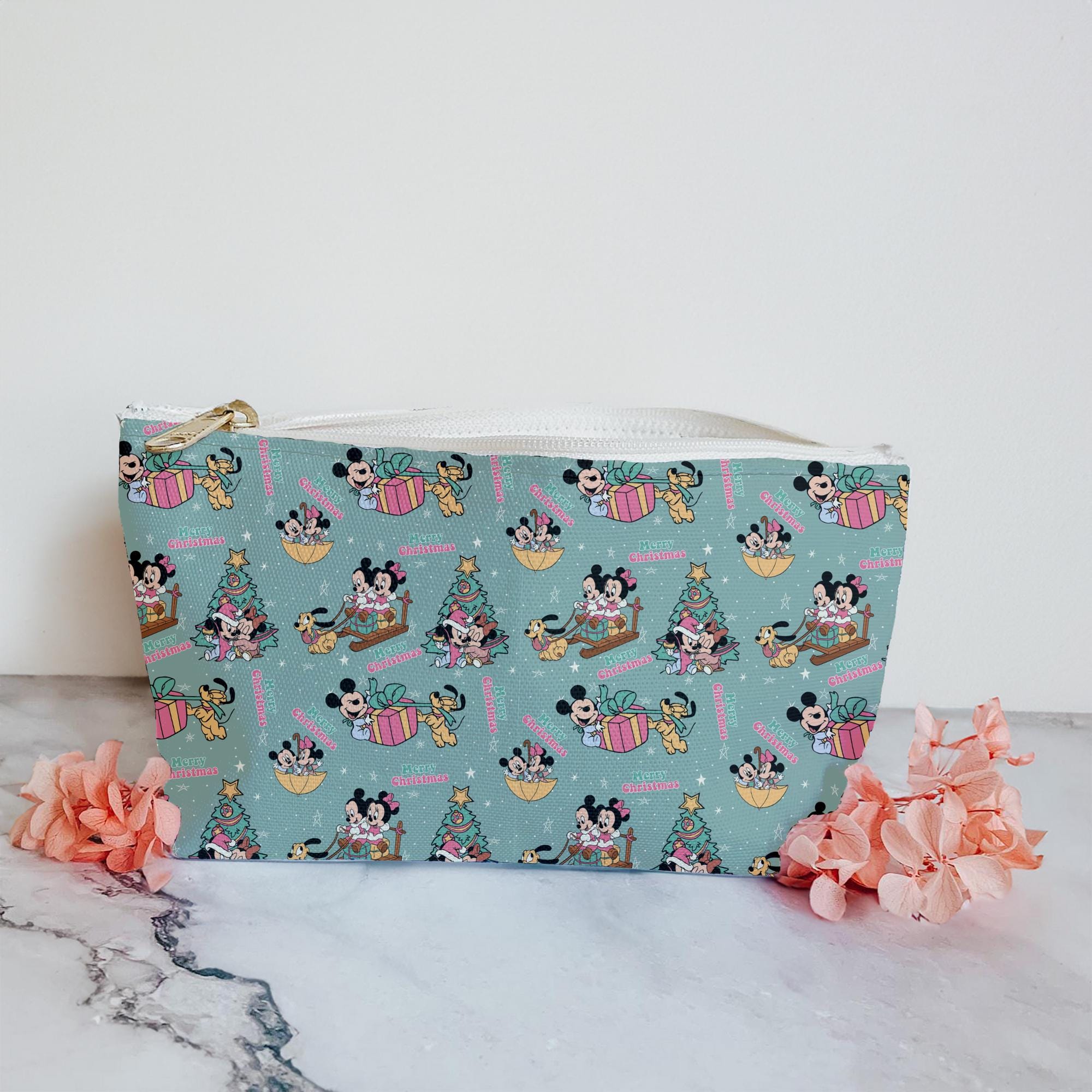 Handmade Cosmetic Make-up Travel Bag Mickey Mouse Stocking  Disney Mickey Mouse Makeup Bag Holiday Christmas Edition Gift main image 1