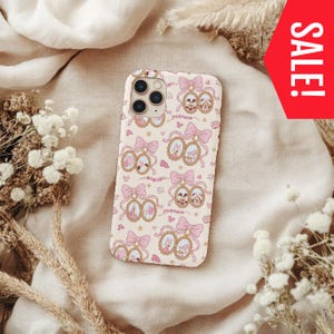 Coquette Disney Phone Case, Mickey and Minnie and Donald & Daisy Heart Locket Case, Cute Disney iPhone Samsung Pixel Cover