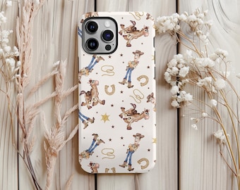 Disney-telefoonhoesje, Pixar Toy Story iPhone 14, 15, 16, 17 Pro Max Air Cover, stoere Samsung-hoesjes, Western Cowboy Cover, Woody cadeau voor haar