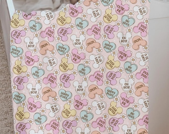 Disney Valentijnsdag deken, aanpasbare deken, Disney prinses deken, decor meisjes kamer, meisjes babyshower, cadeau cadeau, homedecor cadeau