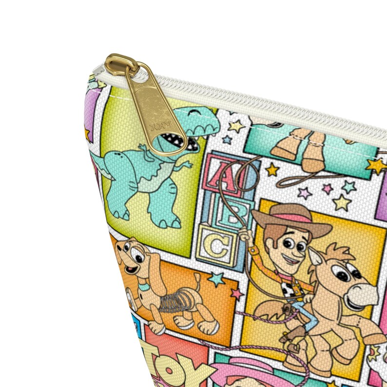 Toy Story Makeup Bag, Kids Pencil Pouch, Pixar Travel Cosmetic Case, Disney World Organizer, Woody Buzz Lightyear Gift Idea Stocking Stuffer image 4