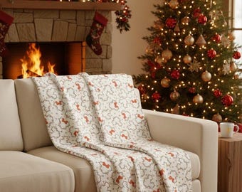 Mickey & Minnie Christmas Throw Blanket, Disney Holiday Lights Cozy Fleece, Disney Christmas Gift Blanket, Cute Home Decor Blanket