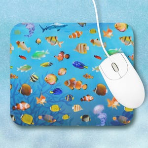 Frutiger Aero Underwater Mouse Pad, 9&quot;x8&quot; Retro Computer, 2000s Y2K Aesthetic, Back To School Gift Rectangle Shape for Home, Office, Gaming