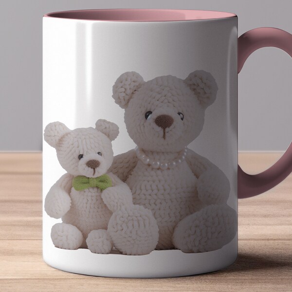 Mama Bär – Tasse mit glänzendem Akzent – Muttertagsgeschenk – für Sie