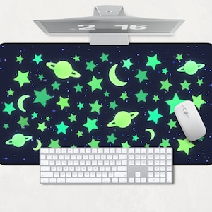 Y2K &quot;Glow in the dark&quot; Stars on Wall Mouse Pad, Vintage Decor, Retro Nostalgic Desk Accessory, Home, Office, Work, 90s Kid Gift Idea