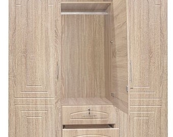 120x52x190 luxury solid wood wardrobe and clothing storage