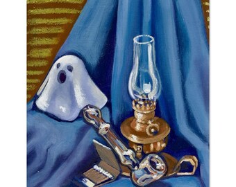 Still Life no. 3; Ghost with Pipe and Oil Lamp