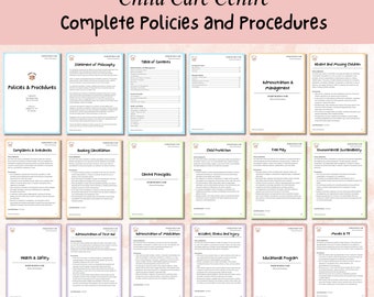 Child Care Policies and Procedures Complete Template