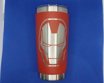 Laser Engraved Iron Man 20oz Tumbler
