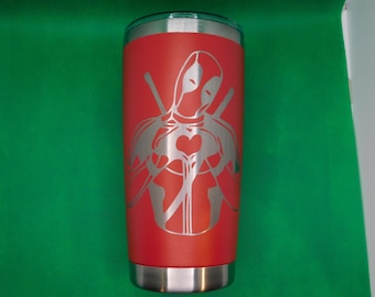Laser gravierte Deadpool 20 Unzen Becher