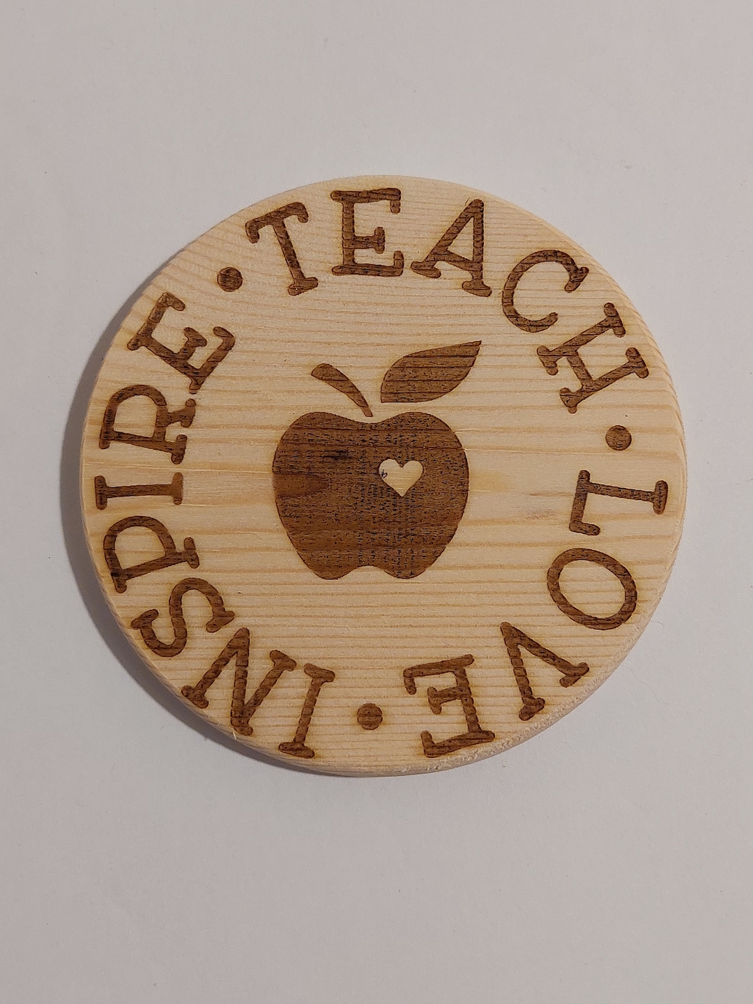 Laser Engraved Teacher Appreciation Wooden Coaster - Etsy