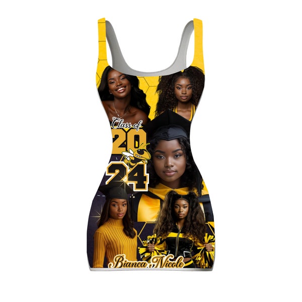 Editable Sublimation All over Yellow dress template