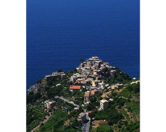 Italy mountain town - Premium Semi-Glossy Paper Poster