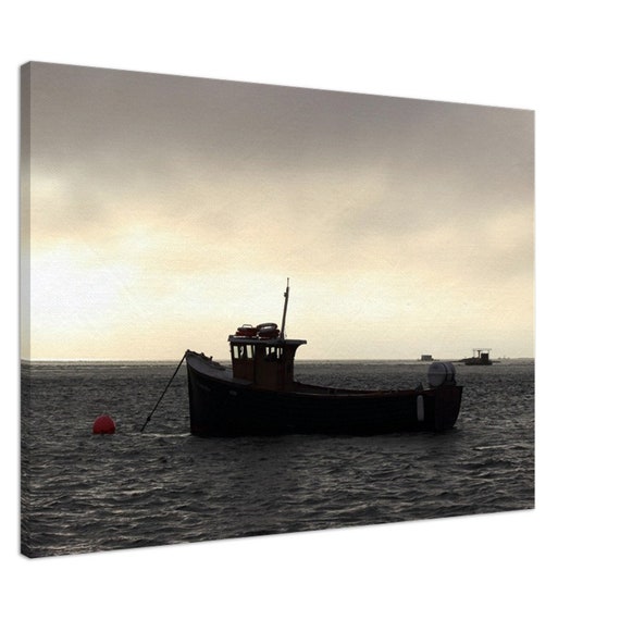 Cloudy boat - Canvas