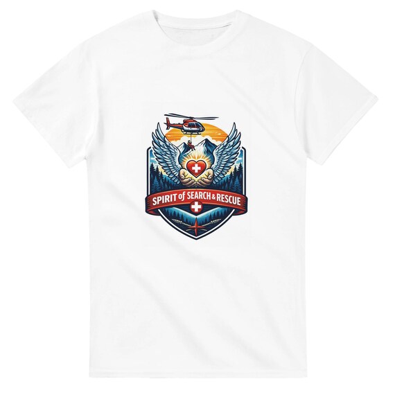 Spirit of SAR - Heavyweight Unisex Crewneck T-shirt | Gildan® 5000 White