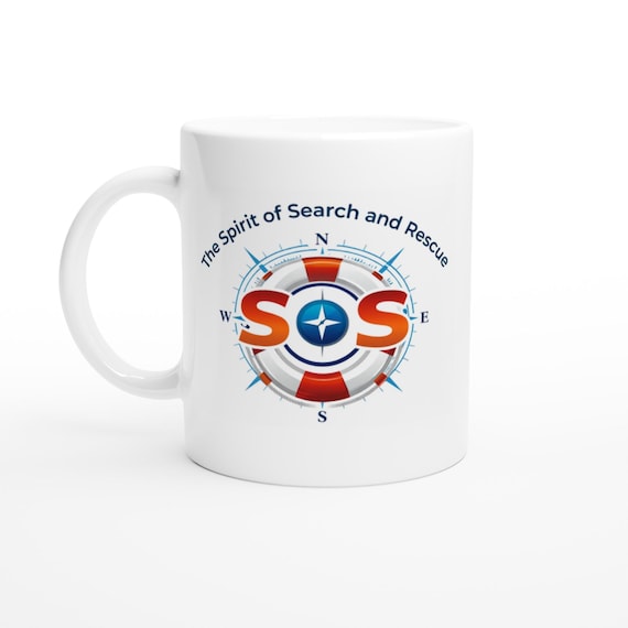 Spirit of Search and Rescue SoS Compass Logo - Aspire - White 11oz Ceramic Mug