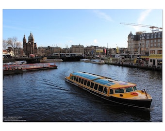 Netherlands harbor - Premium Semi-Glossy Paper Poster