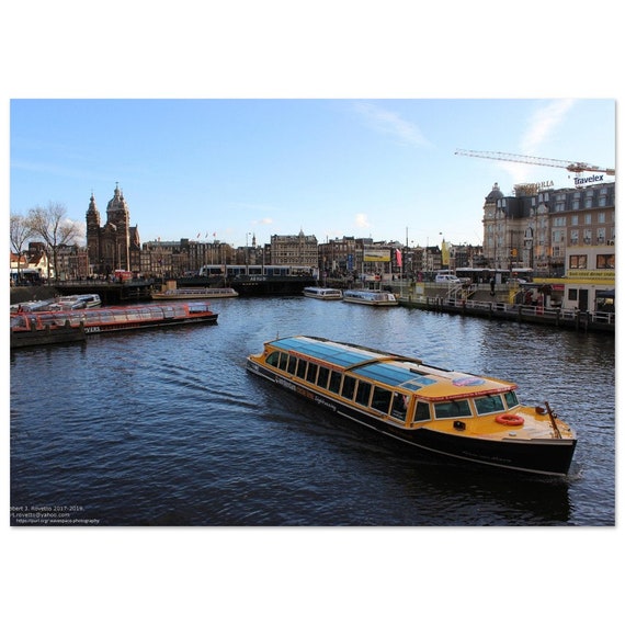 Netherlands harbor - Premium Semi-Glossy Paper Poster