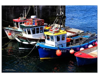 Fishing Boat Colors - Premium Semi-Glossy Paper Poster