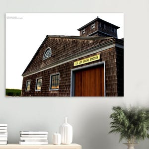 Historic Life-saving station Old Harbor - Premium Semi-Glossy Paper Poster