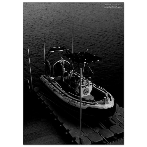 Rescue RHIB - On Premium Semi-Glossy Paper Poster