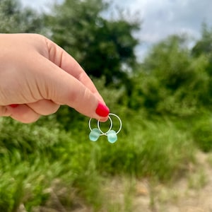 Sea Glass Earrings Coastal Boho Beach Wedding Jewelry for Bridesmaids