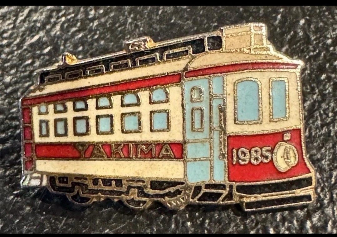 Trolley Pin Vintage 1985 Yakima Trolley Pin, Red & White Collectible - Etsy