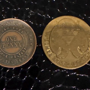 Rare Masonic Tokens Scottish Rite Double Headed Eagle Royal Arch Lone Star Chapter Austin TX Iowa Consistory Cedar Rapids Freemason Coin