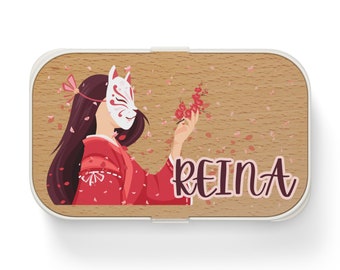 Personalized Bento Red Lunch Box For Her Gift For Anime Lover Japanese Bento Birthday Gift For Daughter