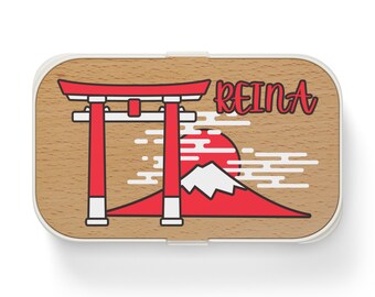 Personalized Bento Red Lunch Box For Her Gift For Anime Lover Japanese Bento Birthday Gift For Daughter