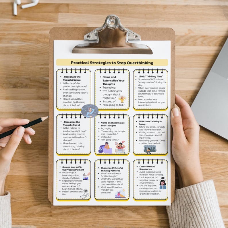 Overthinking Guide | Stop Overthinking Workbook | Mental Health ...