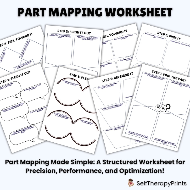 IFS Parts Mapping Exercises | IFS System Worksheets | Internal Family ...