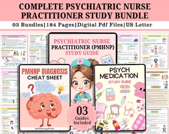 Ensemble d'études complet pour les infirmières praticiennes en psychiatrie | Guide d'étude du PSMPM | Infirmière en santé mentale | PDF