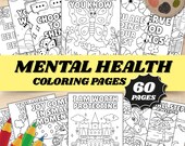 60 Mental Health Coloring Pages For Stress Relief Motivational Quotes Color Page Art Therapy Coping Strategies for Mental Health