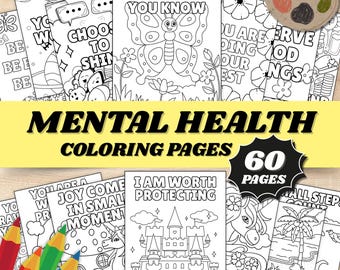 60 Mental Health Coloring Pages For Stress Relief Motivational Quotes Color Page Art Therapy Coping Strategies for Mental Health