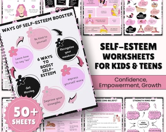 Hojas de trabajo de autoestima para niños y adolescentes / Recursos para fortalecer la confianza / Terapia de grupo / Creencias fundamentales / Hoja de trabajo de asesoramiento