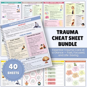 40 Trauma Healing Cheat Sheets | Trauma Worksheets | Trauma Therapy | Emotional Healing | Trauma Responses | Somatic Coping Skills