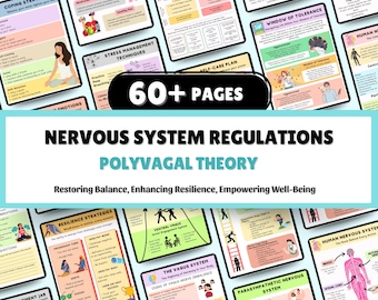 Nervous System Regulation Workbook | Polyvagal Theory Worksheet | Somatic Exercise | Vagal Nerve Therapy | Window of Tolerance