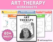 Art Therapy Worksheet For Mental Health, Art Therapy For Kids, Therapy Tools, DBT CBT Worksheet, Anxiety Relief, Stress Relief
